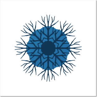 Solid Roots Wreath (Blue) Posters and Art